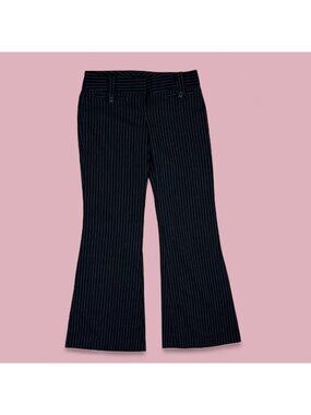 y2k black pinstriped downtown it girl essential basic low rise pants